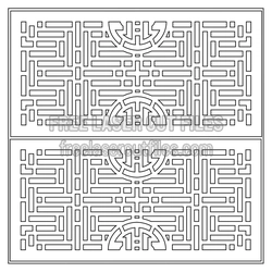 Geometric Maze Panel Design, Laser Ready Decorative Insert