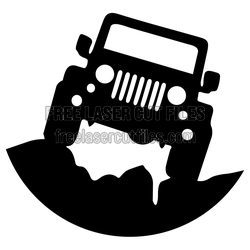 Jeep Off-Road Sign Laser Cut Design, Ready to Cut