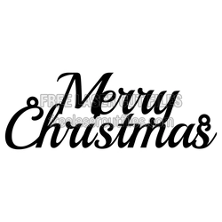 Merry Christmas Script Ornament Ready to Cut Design
