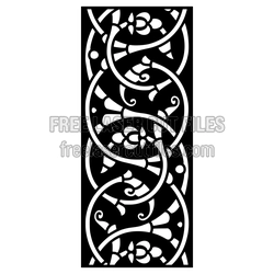 Ornamental Floral Screen Panel Ready to Cut for Laser Projects