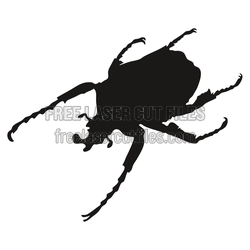 Beetle Silhouette Laser Cut File, Ready to Cut Design
