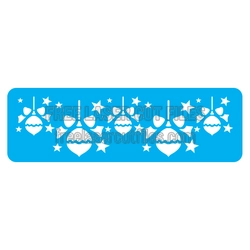 Christmas Ornament Stencil Panel, Laser Cut Ready Design