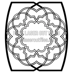 Decorative Floral Mandala Pattern for Laser Cutting