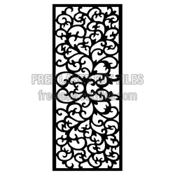 Decorative Floral Screen Panel Laser Cut File