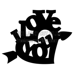 Love Heart Clipart for Laser Cutting - Free SVG Template