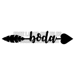 Boda Arrow Sign Laser Cut File for DIY Decor