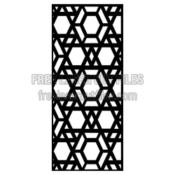 Geometric Screen Door Panel Laser Cut Pattern