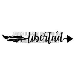 Libertad Arrow Sign Laser Cut File for DIY Decor