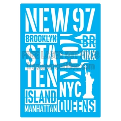 New York City Stencil Sign, Ready to Cut Laser File
