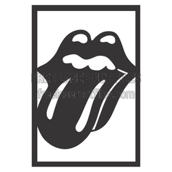 Rolling Stones Tongue Laser Cut Panel Ready to Cut