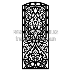 Ornamental Laser Cut Screen Panel Template
