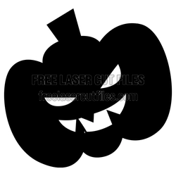 Scary Pumpkin Halloween Art Ready to Cut Free Design