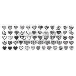 Decorative Heart Earrings Set for Laser Cutting