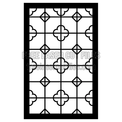 Decorative Laser Cut Door Panel Pattern, Ready to Cut