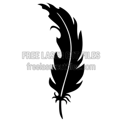 Feather Decor Sign Ready to Cut Free Laser File
