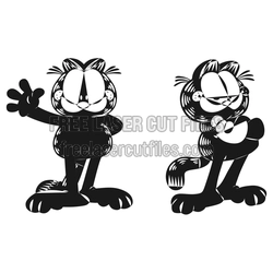 Garfield Cartoon Cat Laser Cut File, Free Ready to Cut Design