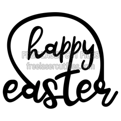 Happy Easter Script Sign Ready to Cut Laser Design