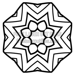 Sacred Star Mandala Laser Cut Pattern, Free Download