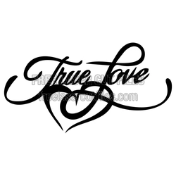 True Love Heart Sign Laser Cut Design