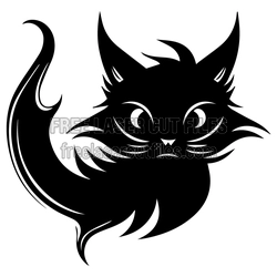 Cute Cat Silhouette Laser Cut File for DIY Decor