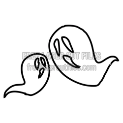 Cute Ghosts Halloween Laser Cut File, Ready to Cut