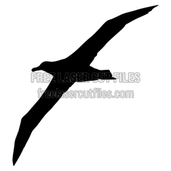 Flying Seagull Bird Silhouette Laser Cut File