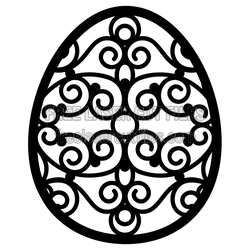 Ornamental Easter Egg Cut File for Laser Cutting