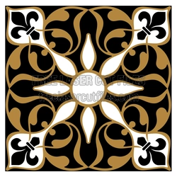 Ornamental Geometric Tile Design, Laser Cut Panel