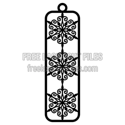 Ornamental Hanging Snowflake Ornament Template