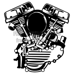 Panhead Motor Motorcycle Engine Laser Cut Design