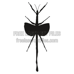 Praying Mantis Silhouette Laser Cut File, Ready to Cut