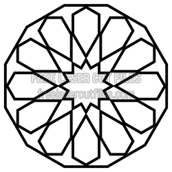 Arabic Geometric Decorative Pattern Laser Cut Template