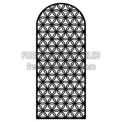 Arched Floral Pattern Door Panel Ready to Cut