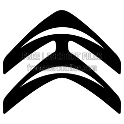 Citroen Logo Laser Cut Template for CNC and Plasma