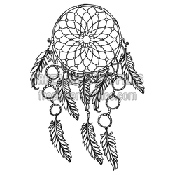 Dream Catcher Laser Cut File with Feathers and Beads