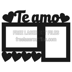 Love Team Photo Frame Laser Cut Design, Free Download