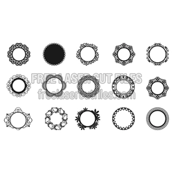 Openwork Frame Set for Laser Cutting, Free Vector Bundle