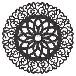 Ornamental Mandala Round Panel Laser Cut File