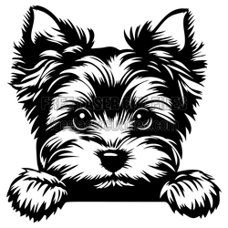 Yorkshire Terrier Puppy Clipart Laser Cut File