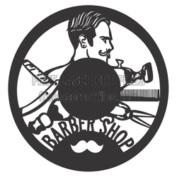 Barbershop Haircut Sign Laser Cut File, Free Download