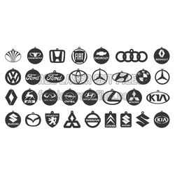 Car Brand Logo Pendant Set for Laser Cutting