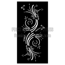 Elegant Floral Panel Pattern for Laser Cutting