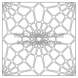 Geometric Sunburst Panel Laser Cut File