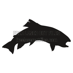 Jumping Fish Laser Cut Silhouette, Ready to Cut
