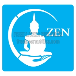 Zen Buddha Meditation Sign Laser Cut Design