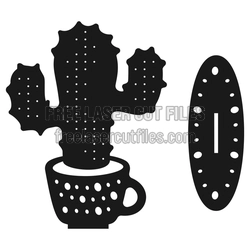 Cactus Jewelry Organizer Laser Cut File, 3mm Ready to Cut