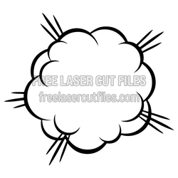 Cute Bubble Cloud Laser Cut Template for DIY Decor