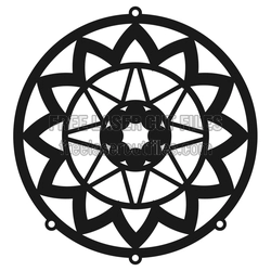 Decorative Dream Catcher Mandala Laser Cut File