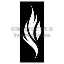Flame Decorative Screen Pattern for Laser Cutting