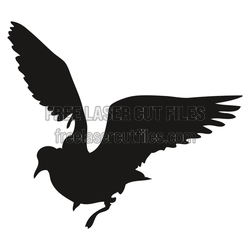 Flying Bird Silhouette Laser Cut File, Ready to Cut